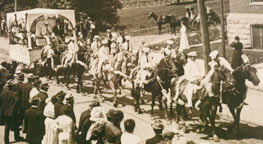 Old Photo of a Parade at Ferguson Funeral Home